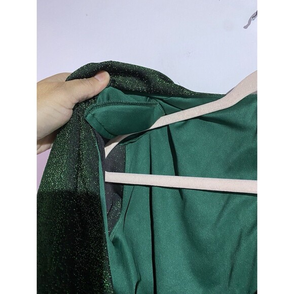 Alexia Admor Dress S Green Emerald Midi Bodycon Holiday Party Night Out Event - Picture 10 of 13